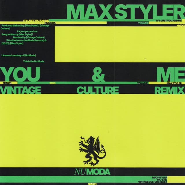 max styler - you & me (vintage culture remix) cover