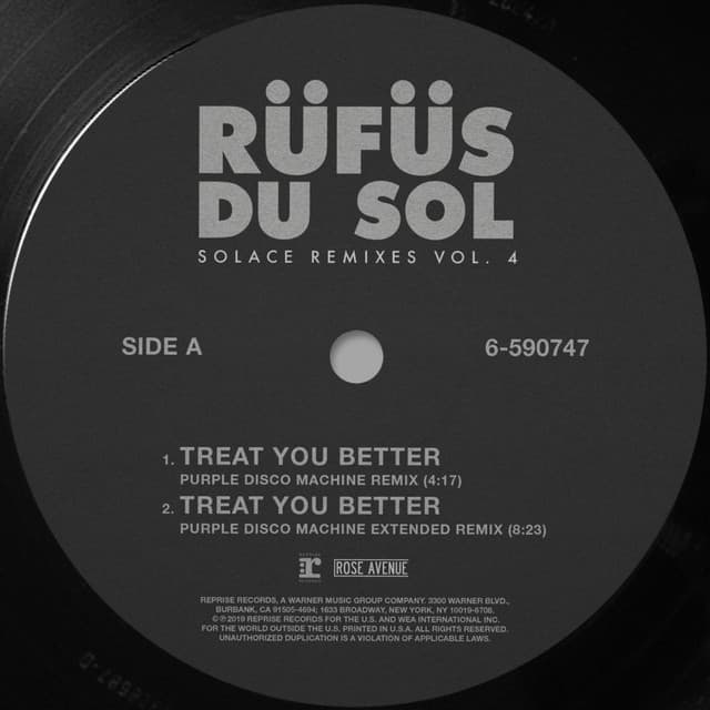Treat You Better (Purple Disco Machine Extended Remix) cover