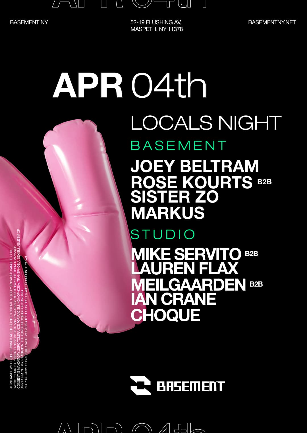 LOCALS NIGHT: Joey Beltram/ Rose Kourts/ SisterZo/ Markus/ Servito/ L.Flax/ Meilgaarden & more