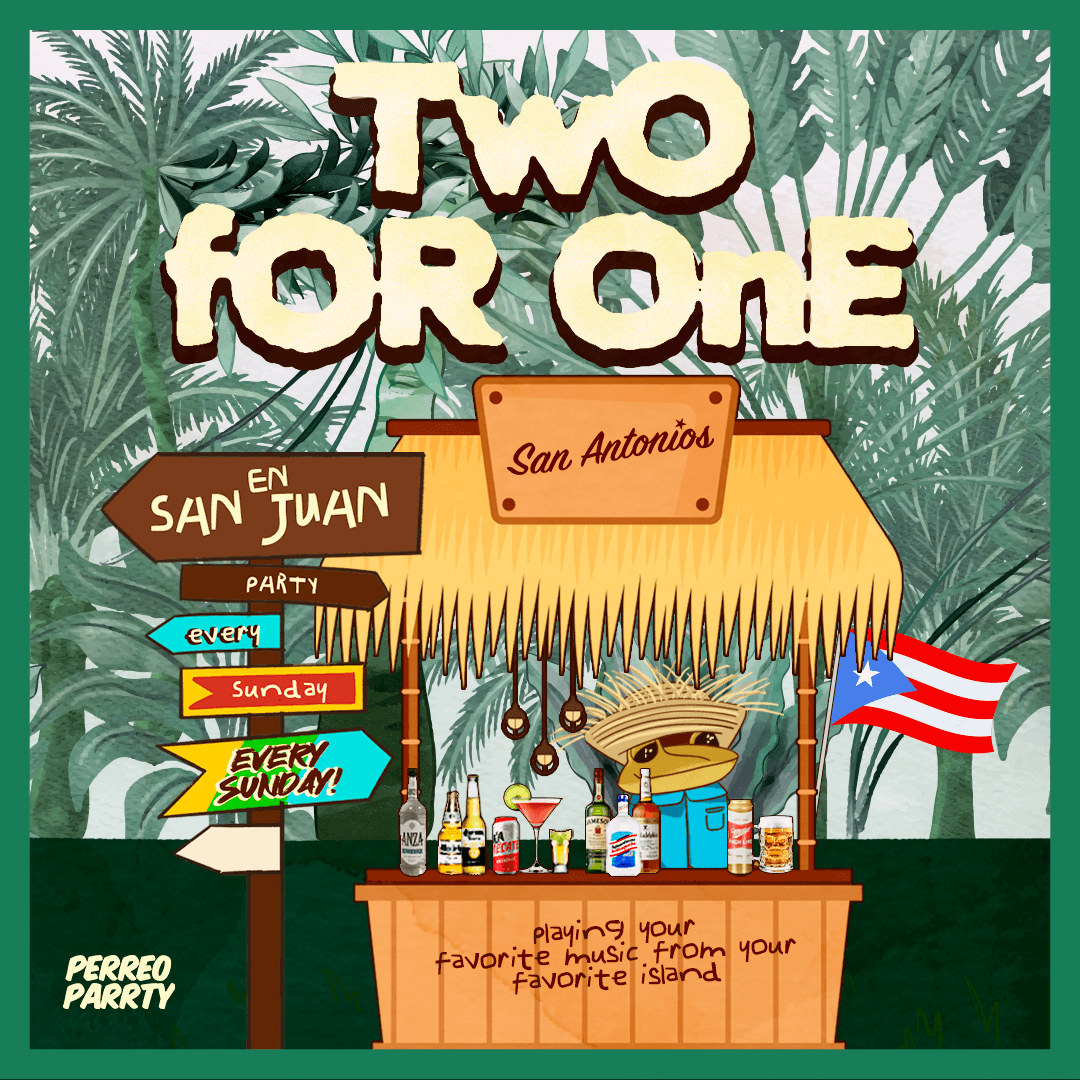 2-for-1 in San Juan - Latin Sunday Party at Reggaeton Bar San Antonios