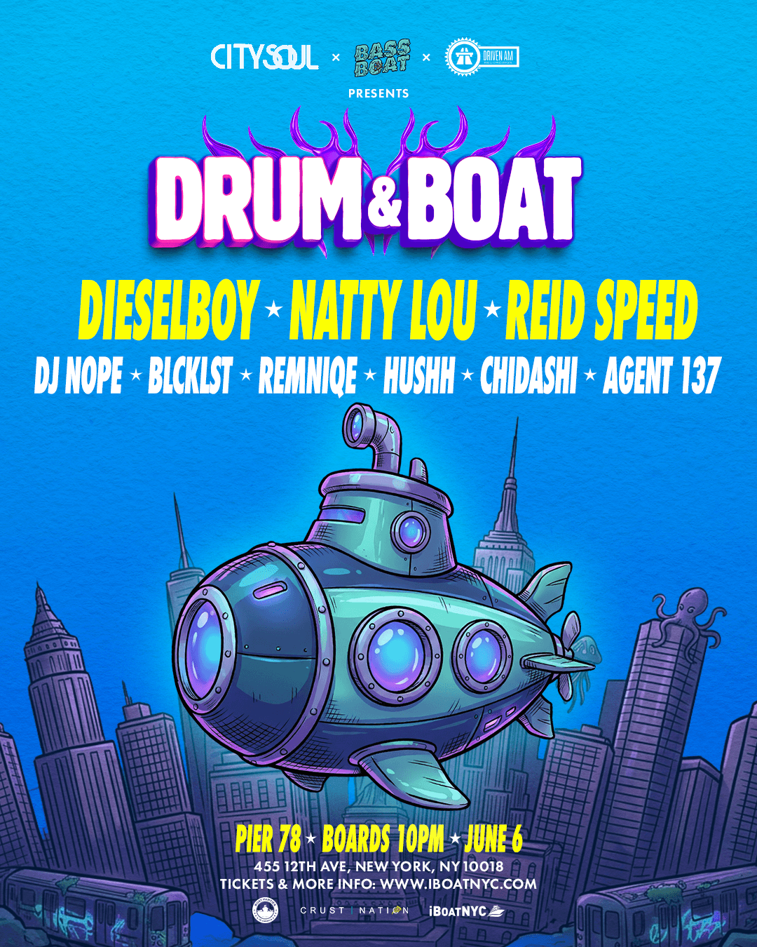 BASS BOAT: Drum&Boat with DIESELBOY & NATTY LOU & REID SPEED