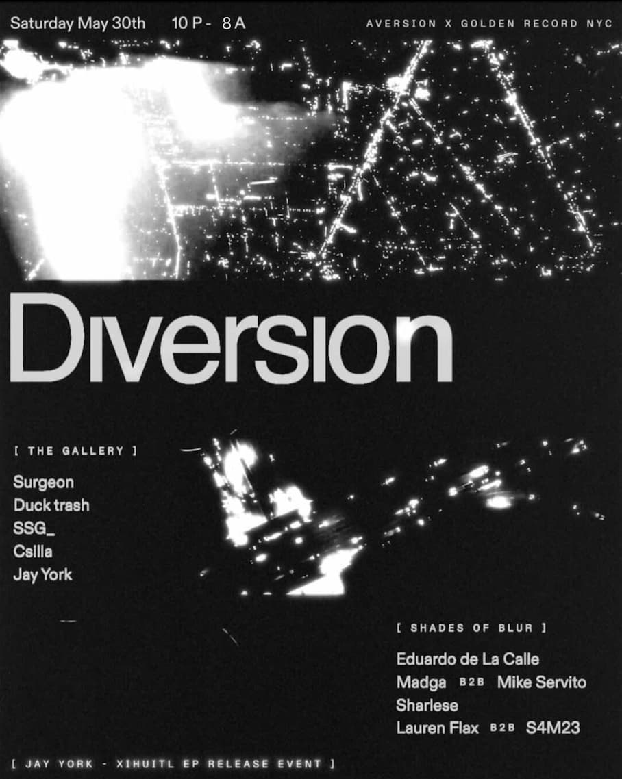 DIVERSION: Surgeon & More [Golden Record NYC 10 Years Part II w Aversion & Shade of Blur]