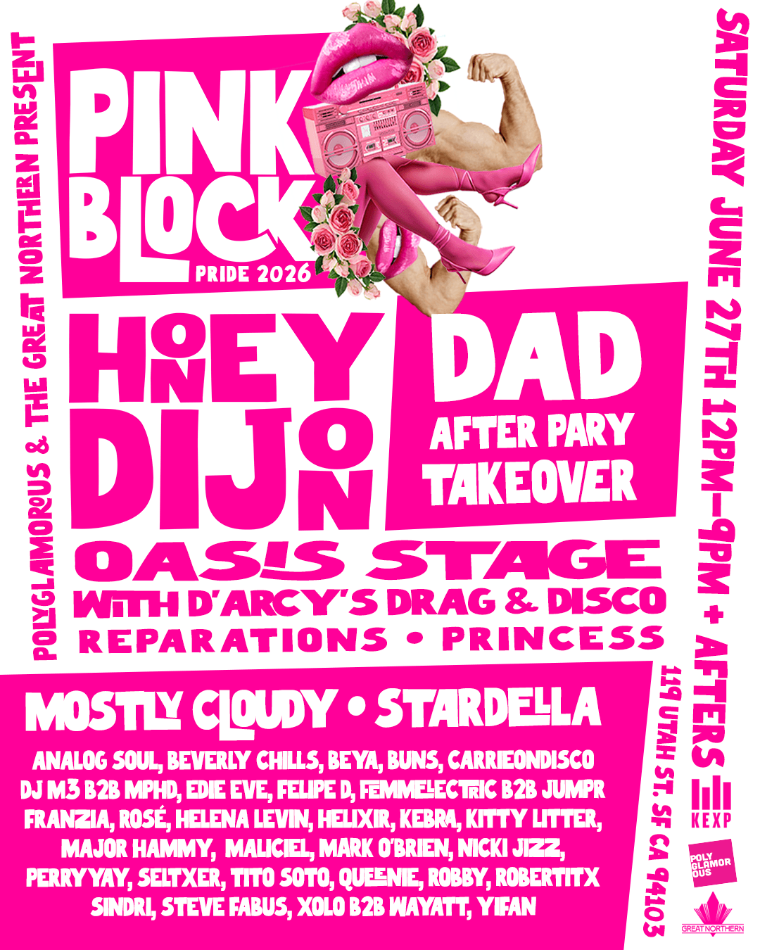 PINK BLOCK PRIDE 2026 w/ Honey Dijon & Analog Soul 