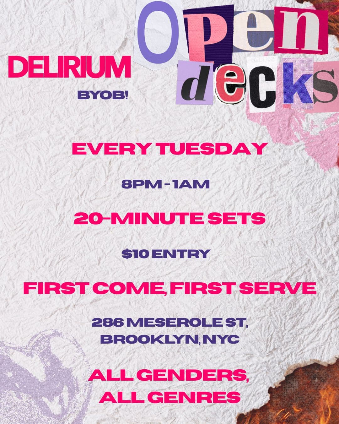 Delirium Open Decks