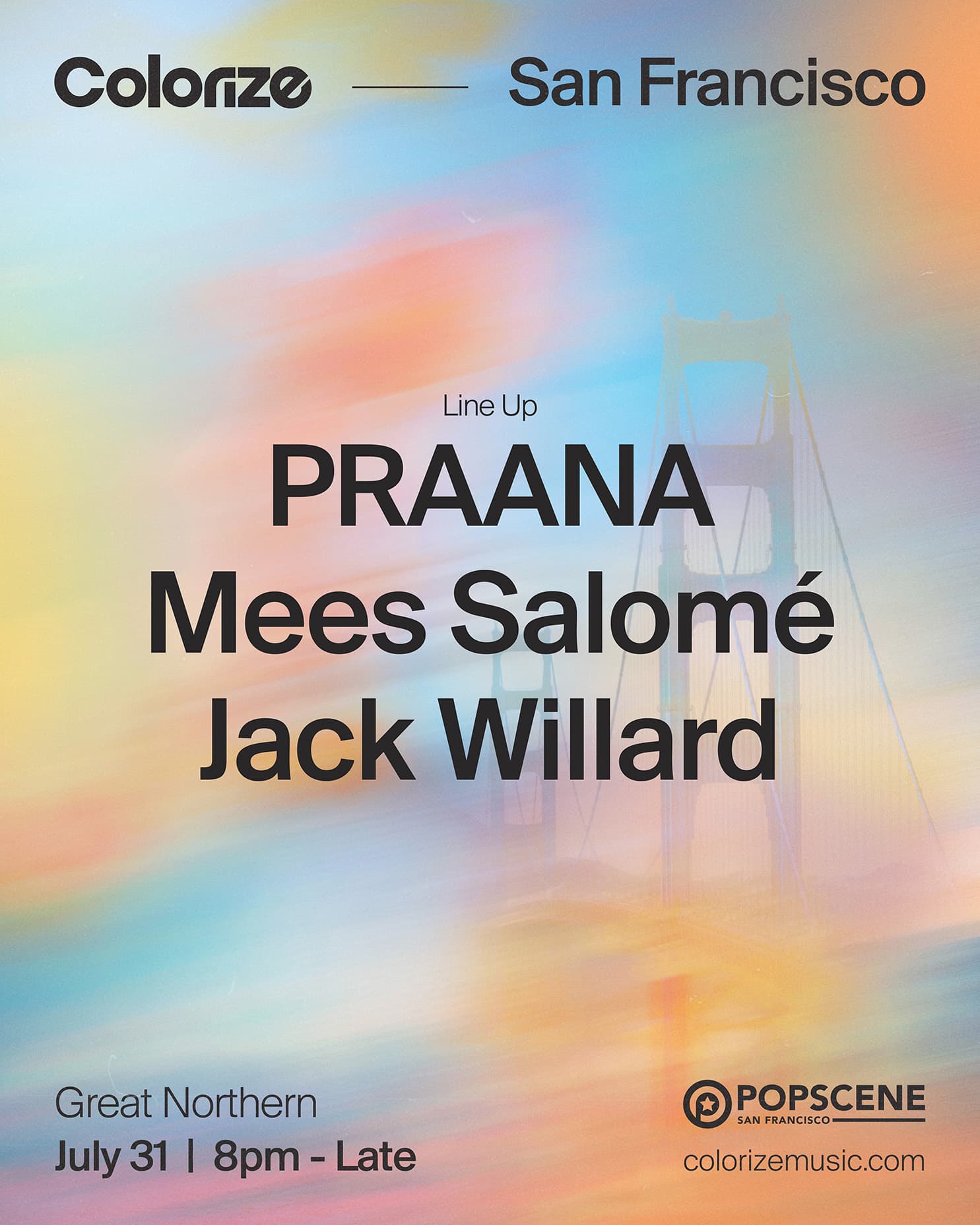 Colorize: San Francisco - PRAANA - Mees Salomé - Jack Willard