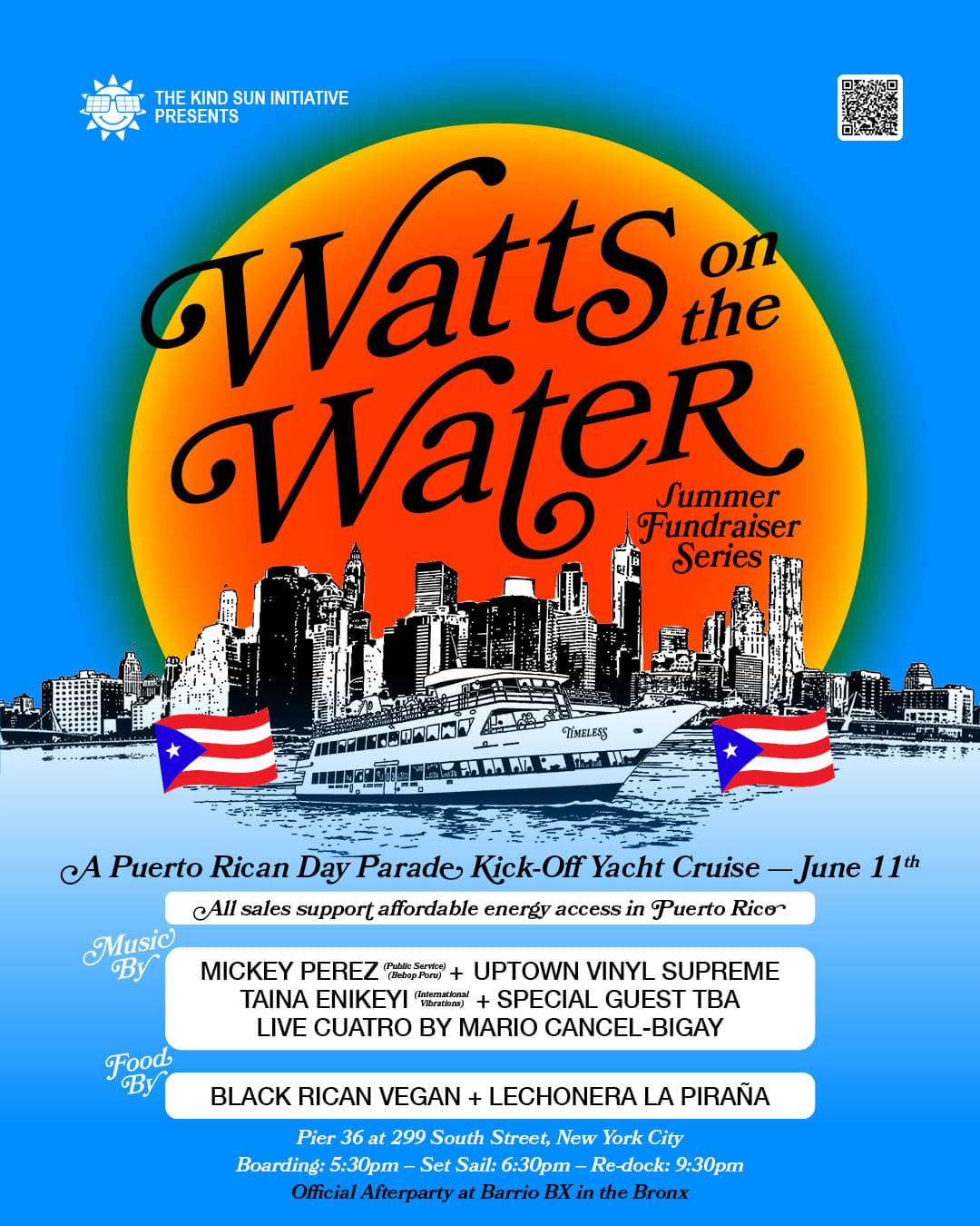 Watts on the Water: Puerto Rican Day Parade Sunset Yacht Party Kick Off