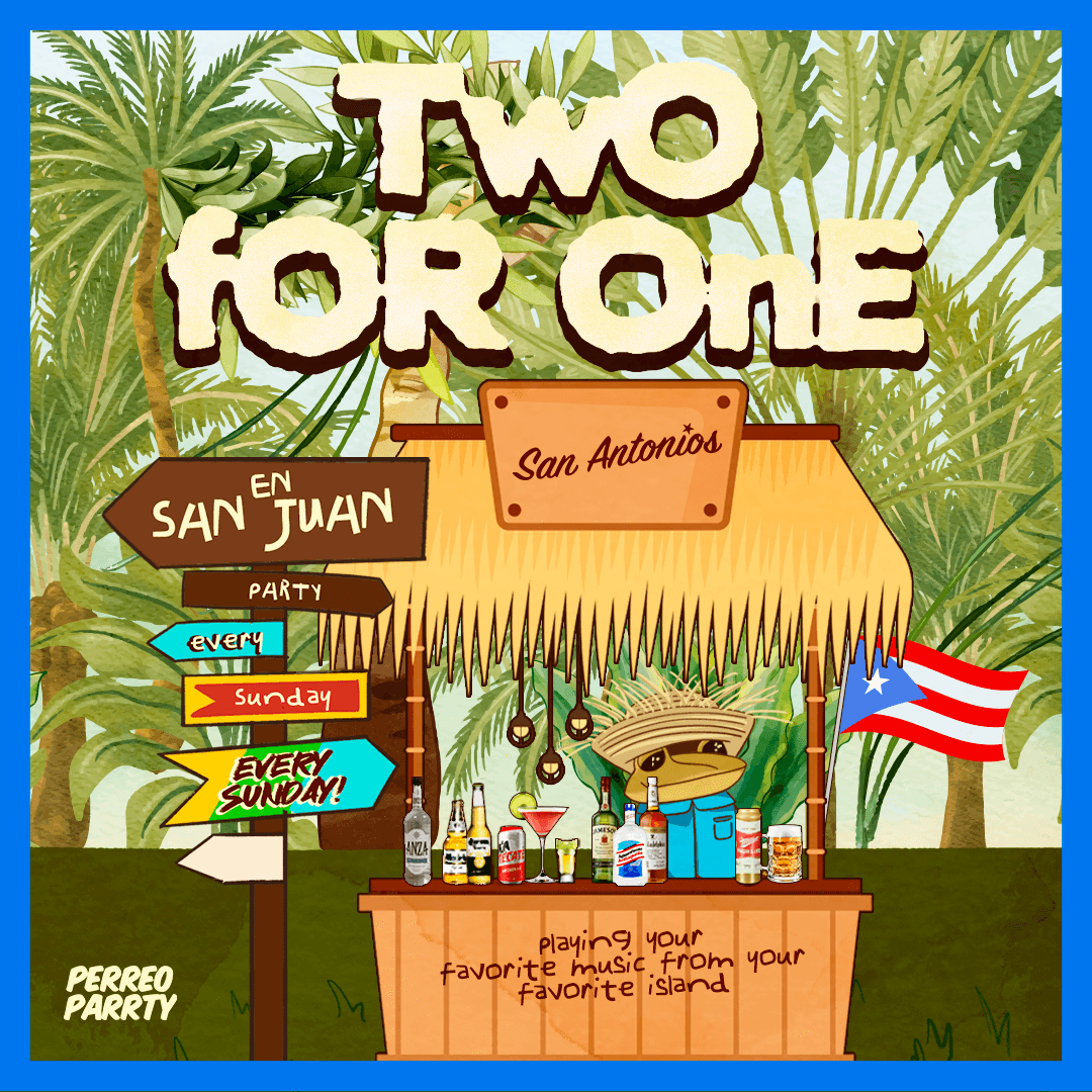2-for-1 in San Juan - Latin Sunday Party at Reggaeton Bar San Antonios