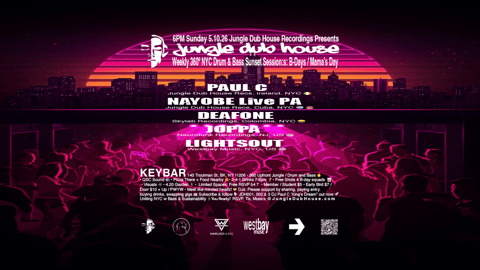 JUNGLE DUB HOUSE: NYC Drum & Bass Sunset Sundays