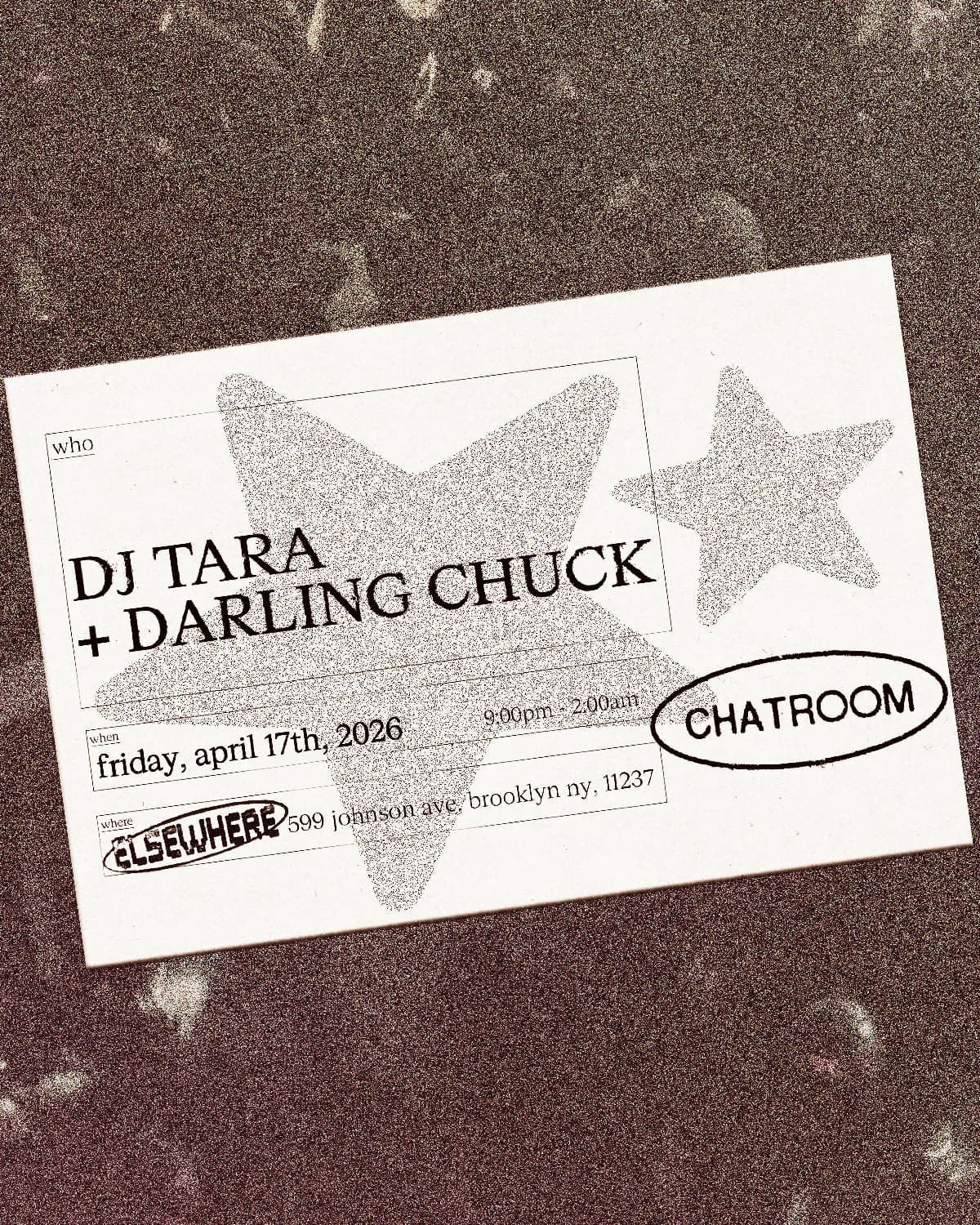 Chatroom: DJ Tara + Darling Chuck