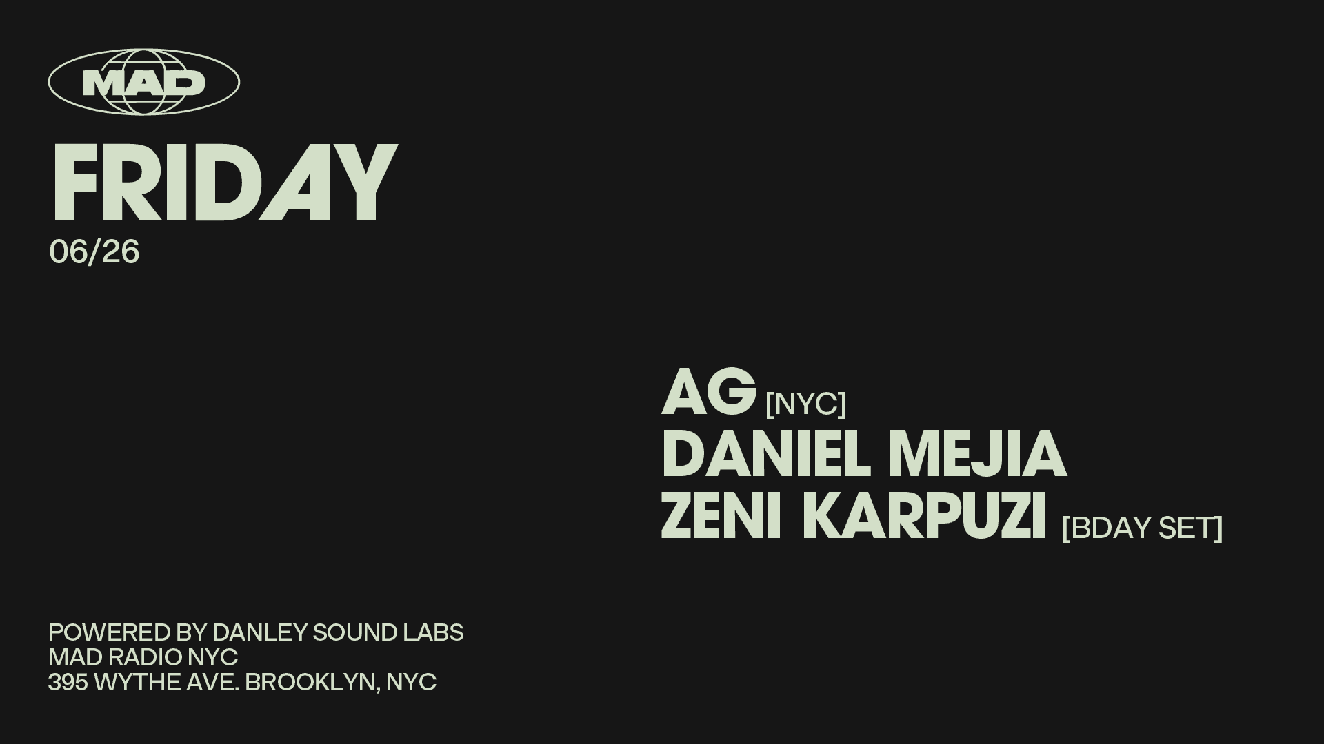 AG [NYC] / DANIEL MEJIA / Zeni Karpuzi