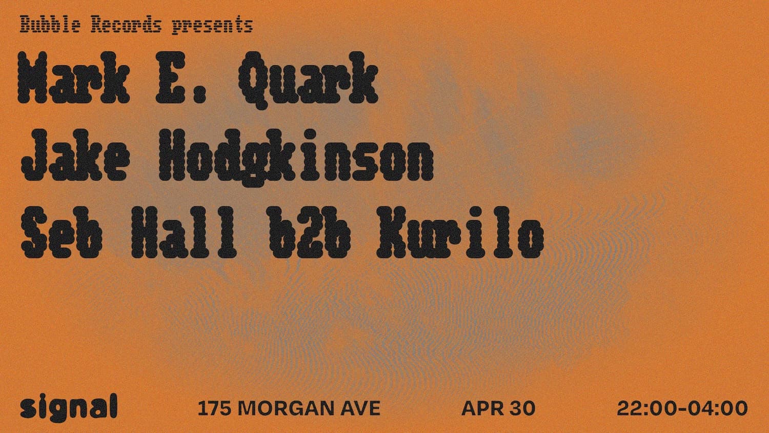 bubble.ldn presents : Mark E. Quark, Jake Hodgkinson, Seb Hall