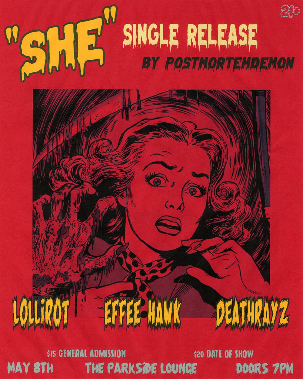 POSTMORTEMDEMON Single Release Show with Lolliriot, Deathrayz, Effee Hawk