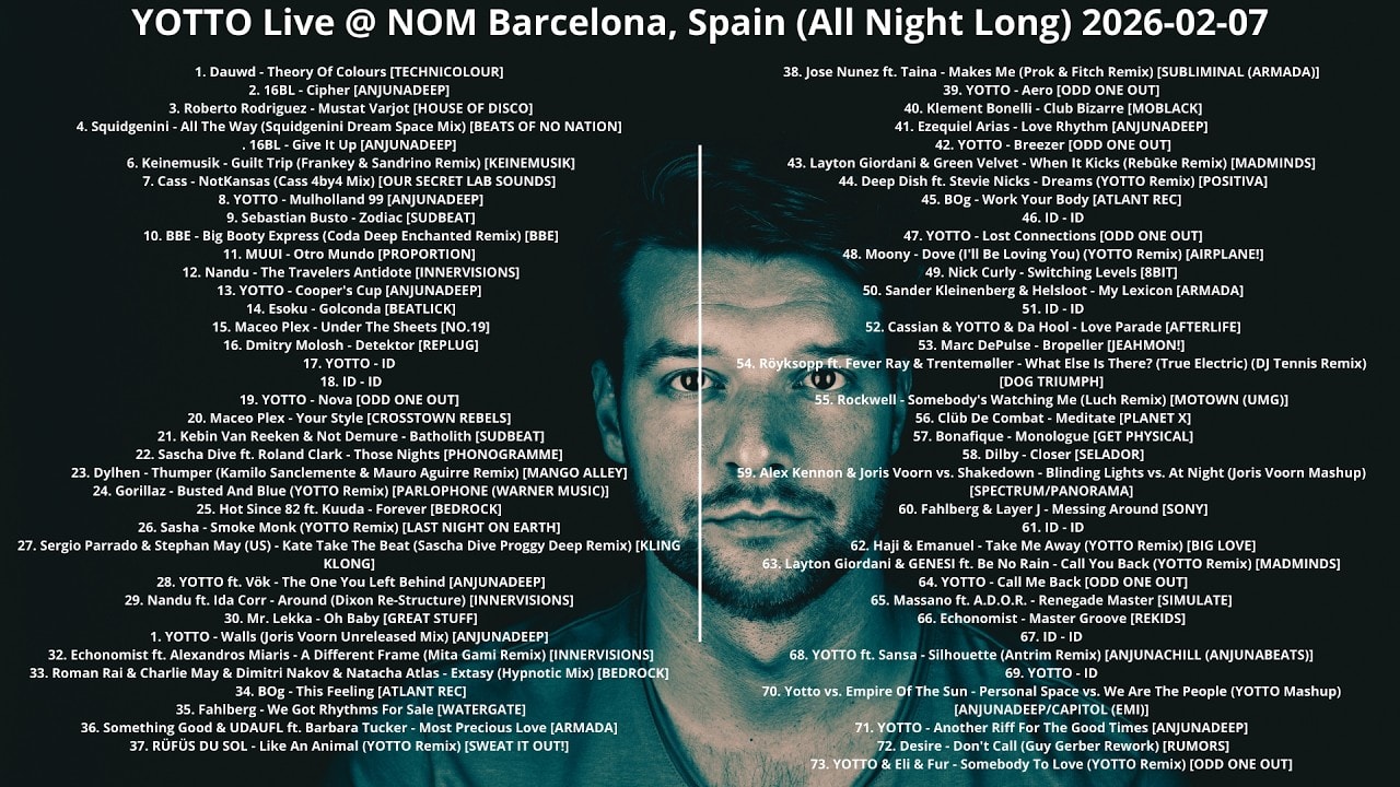 YOTTO @ All Night Long, NOM Barcelona, Spain 2026-02-07