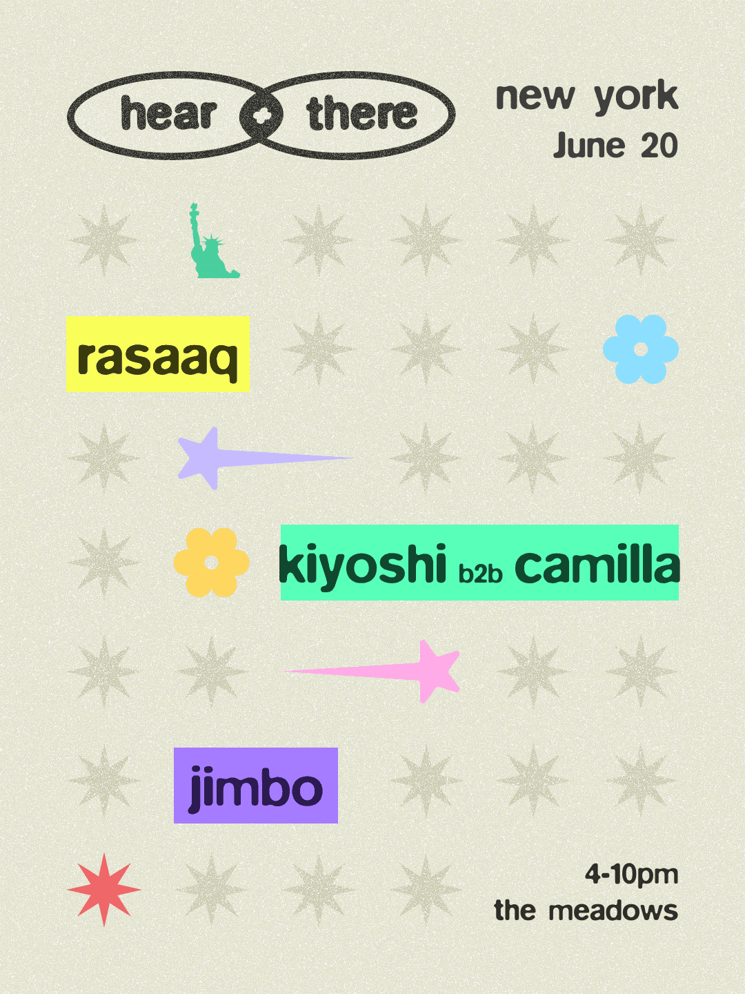 Hear + There: Rasaaq, Kiyoshi, CAMILLA, Jimbo