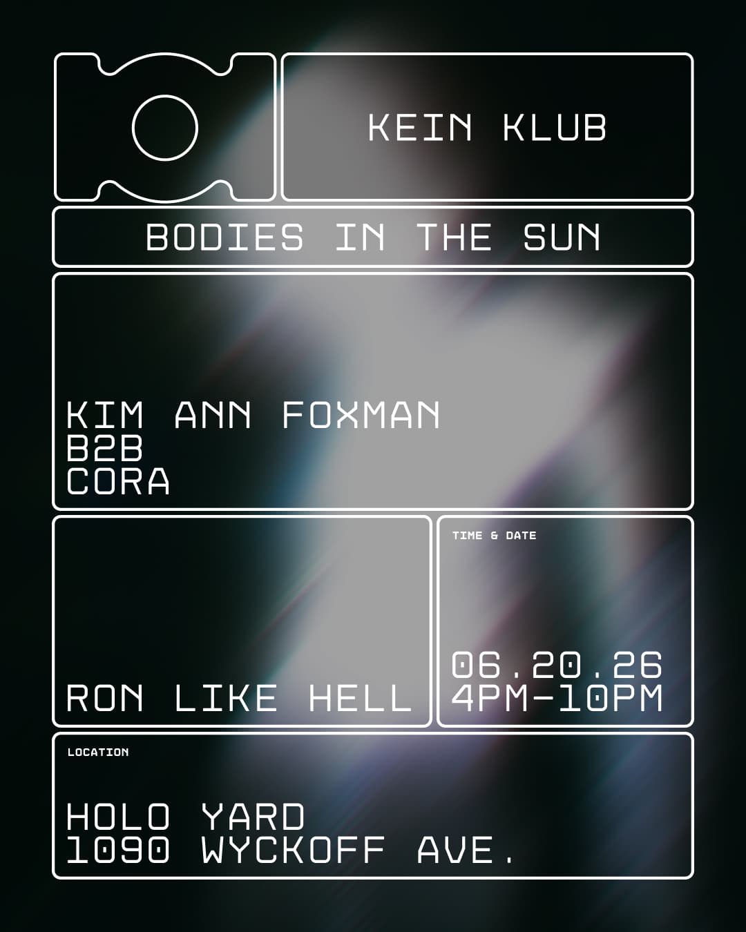 KEIN KLUB: Bodies In The Sun (Day/ Outdoor)