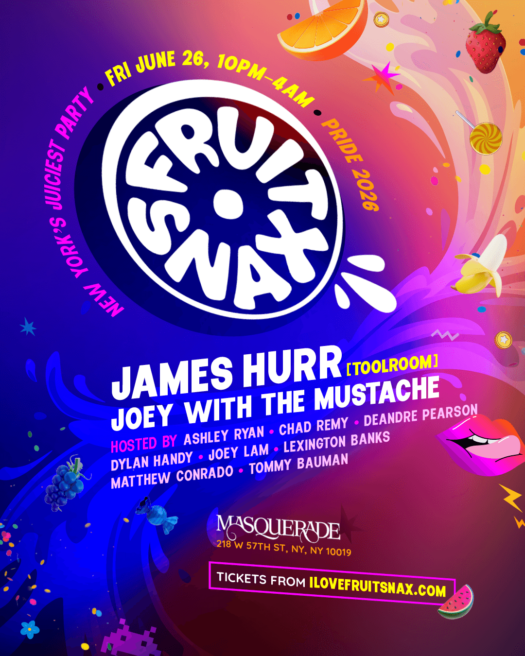FRUITSNAX PRIDE: James Hurr + Joey with the Mustache