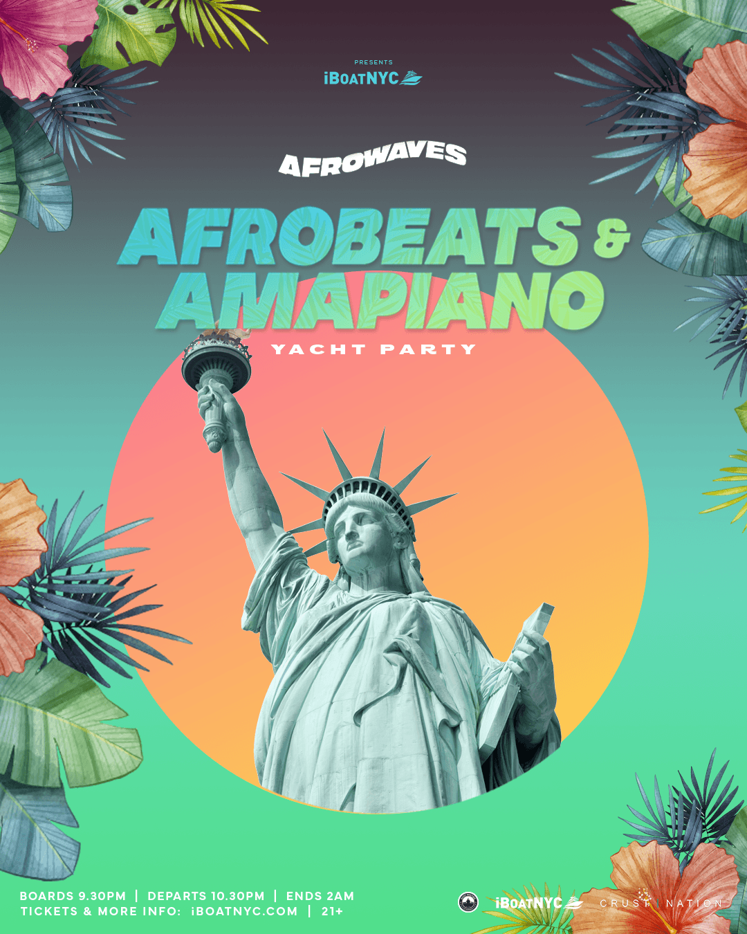 AFROWAVES: Afrobeats & Amapiano Boat Party Cruise NYC