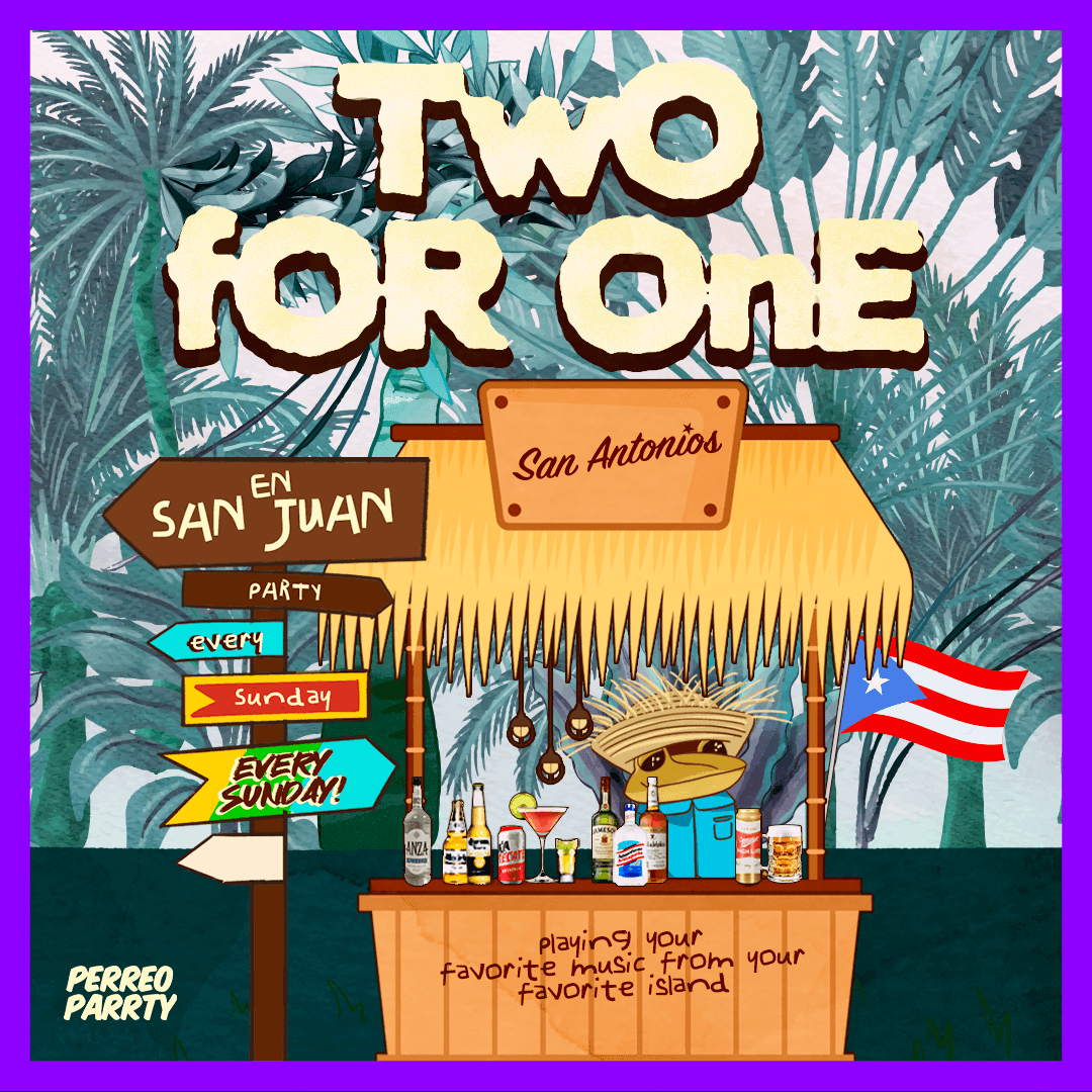 2-for-1 in San Juan - Latin Sunday Party at Reggaeton Bar San Antonios