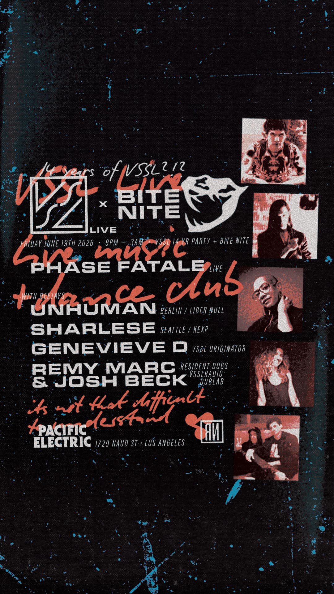 VSSL 14 Year Anni x BITE NITE: Phase Fatale, Unhuman, Sharlese, Genevieve D, Josh & Remy