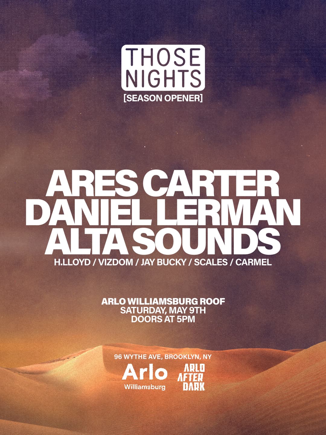 Those Nights x Arlo Williamsburg Rooftop (Season Opener)