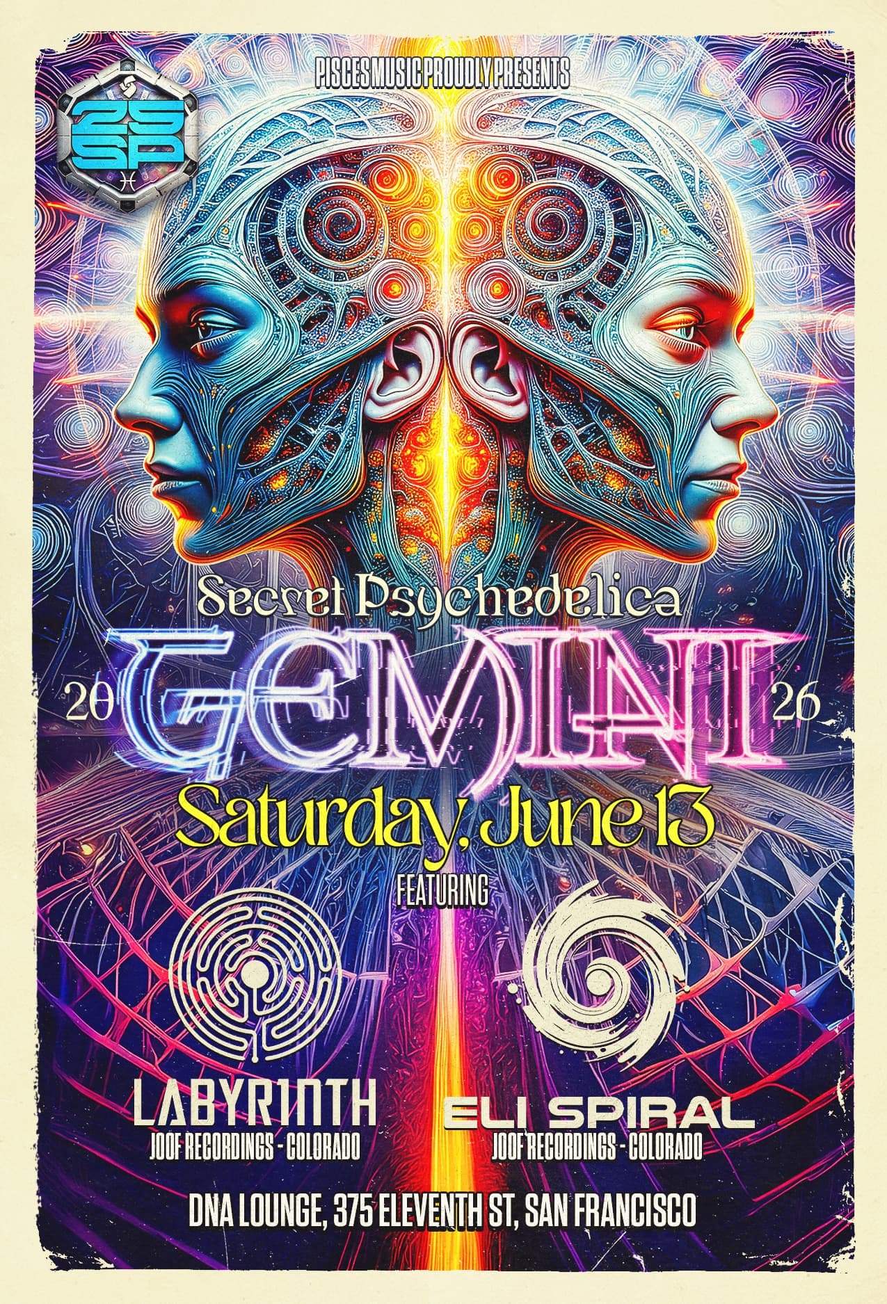 Secret Psychedelica: Gemini 2026 with ELI SPIRAL / LABYR1NTH (JOOF Records)