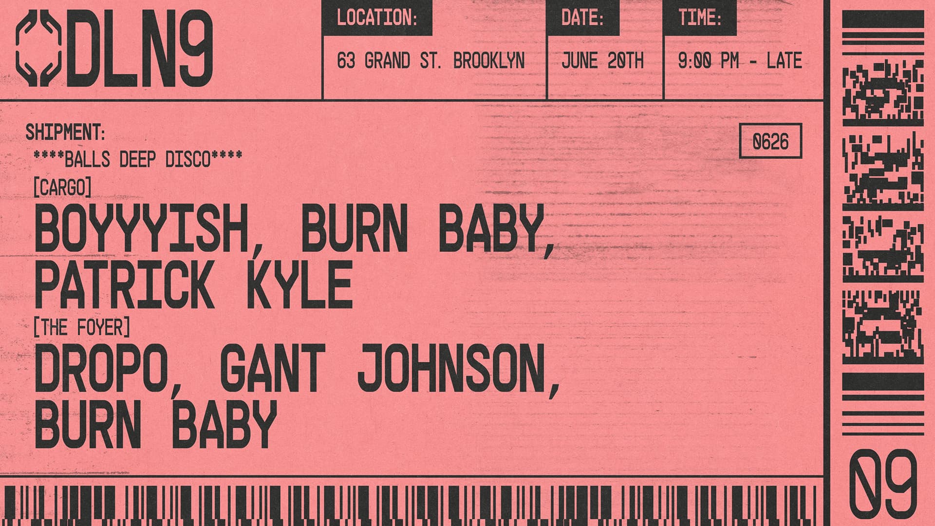 Balls Deep Disco presents: boyyyish, Burn Baby, Patrick Kyle, DROPO, Gant Johnson