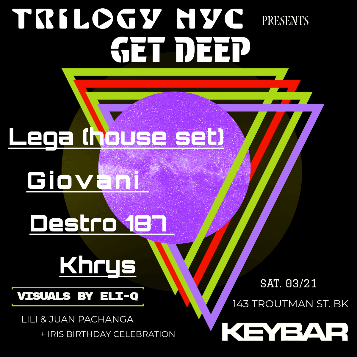 Trilogy NYC presents: GET DEEP (Free with rsvp)