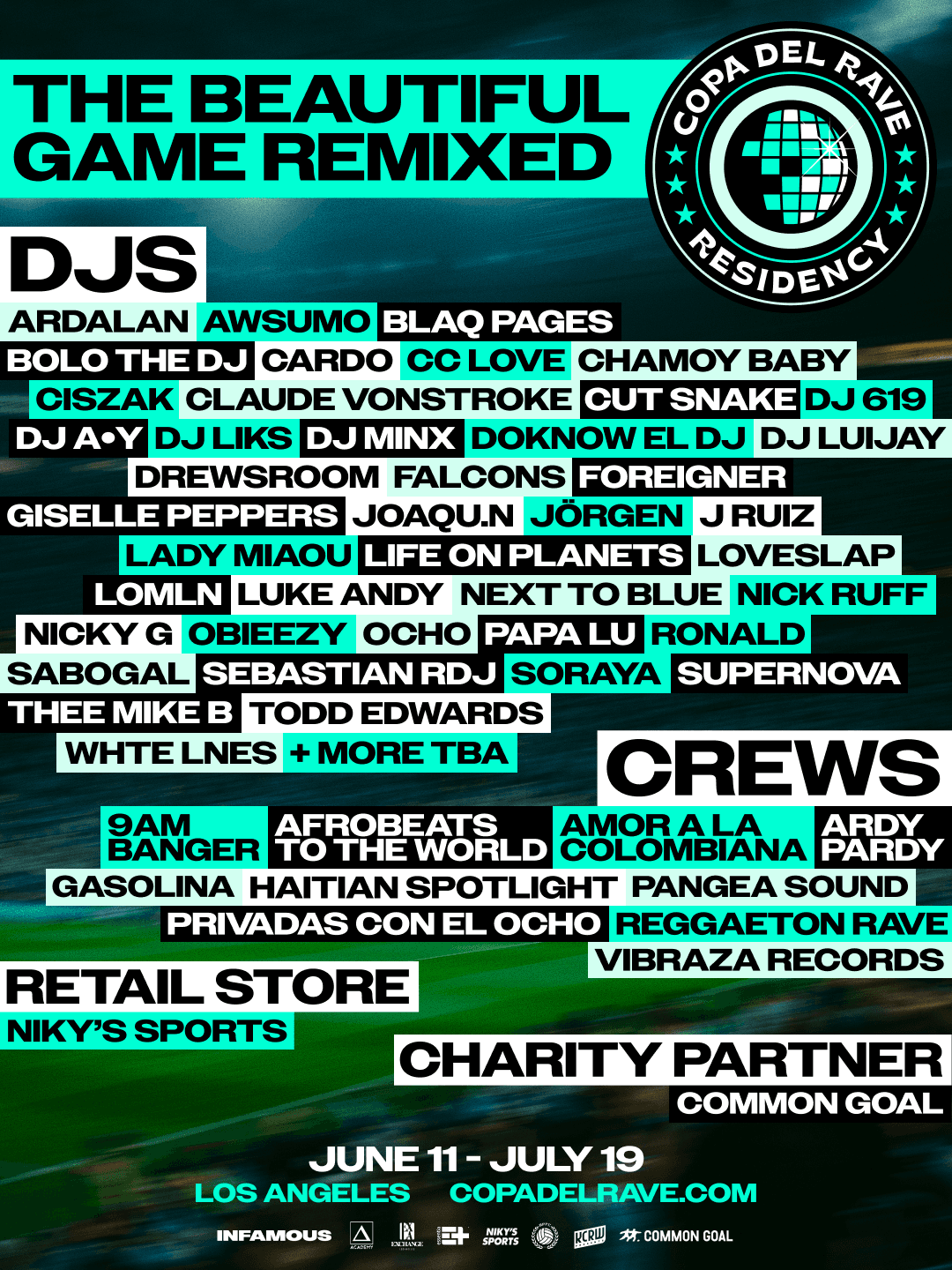 KCRW x Copa Del Rave Residency: The Beautiful Game Remixed