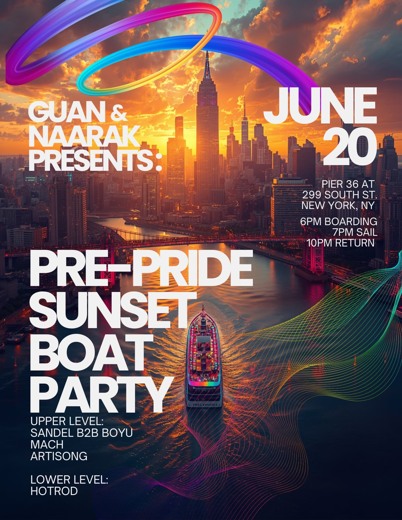 GUAN x Naarak Pride Boat Party