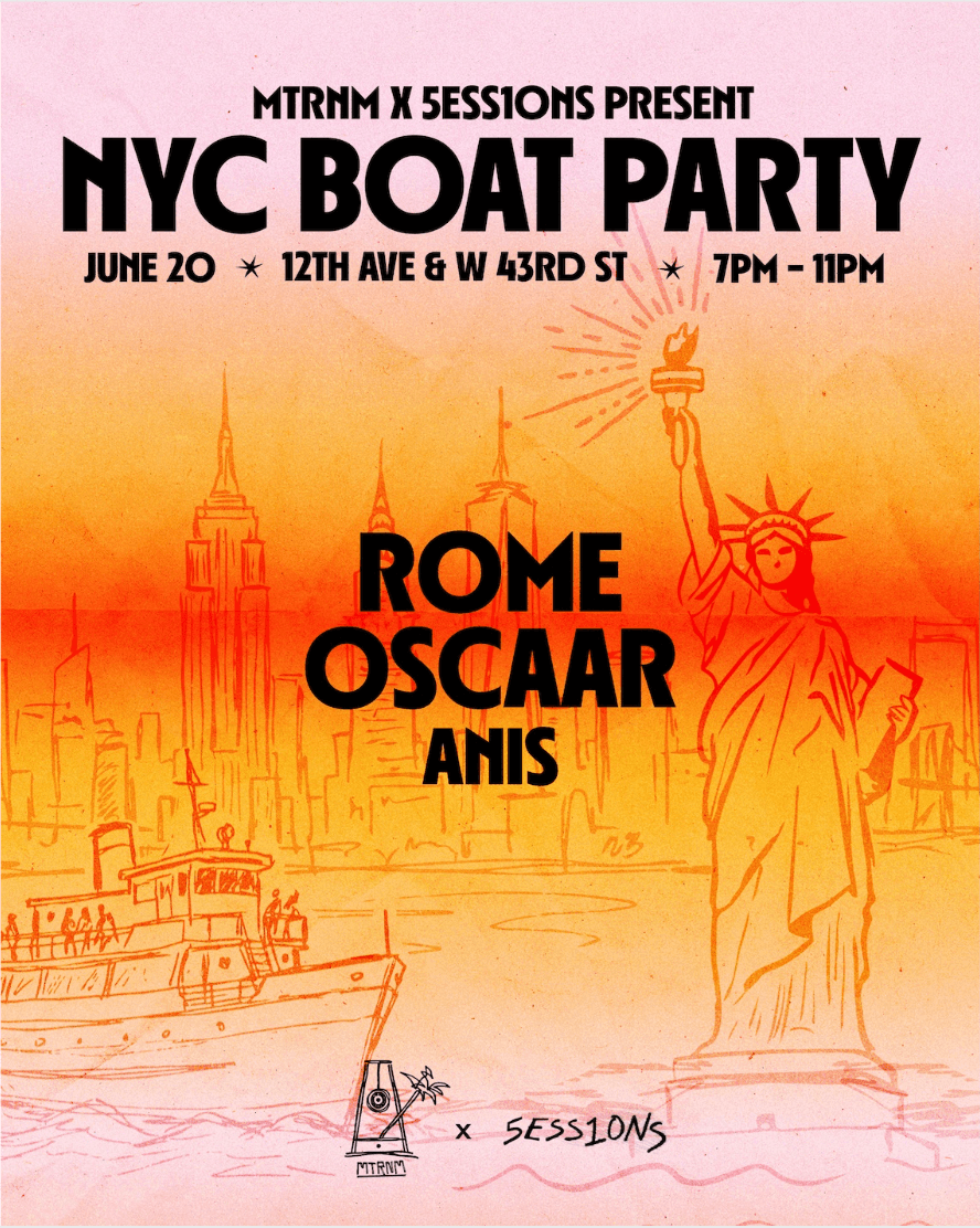 MTRNM x 5ess1ons presents: NYC Boat Party