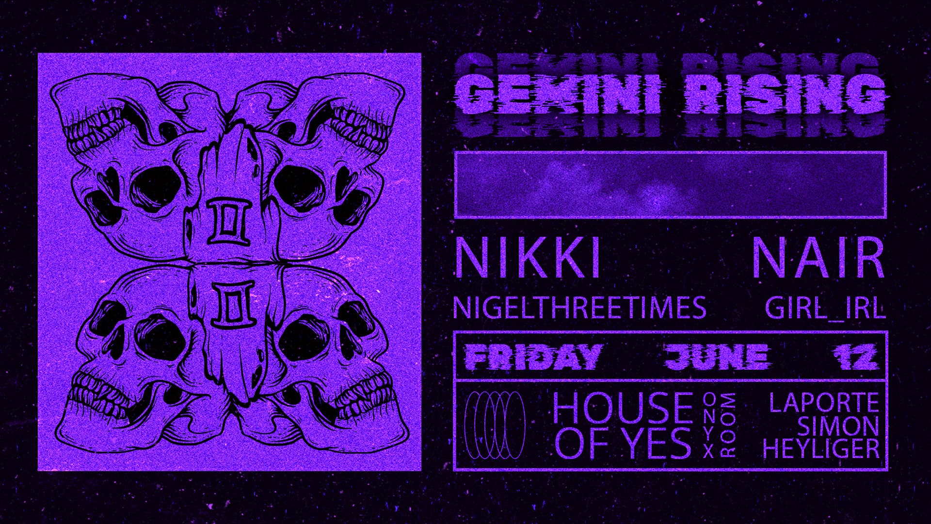 Gemini Rising: Nikki Nair, NIGELTHREETIMES, girl_irl