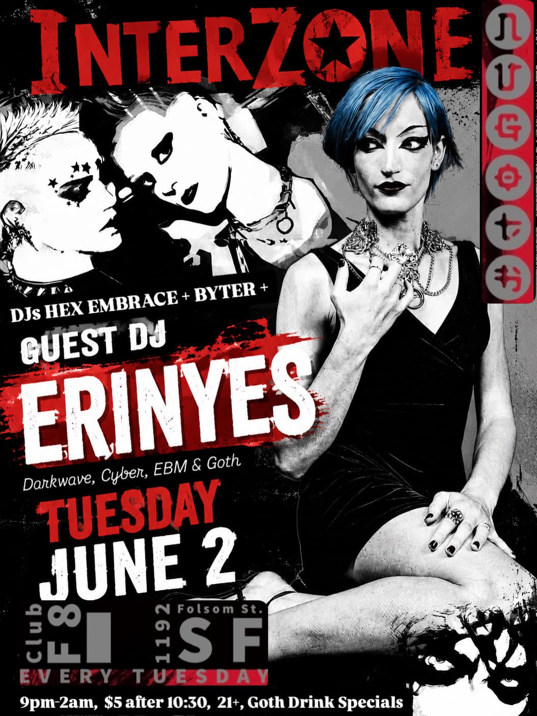 INTERZONE Darkwave Tuesdays: Guest DJ ERINYES
