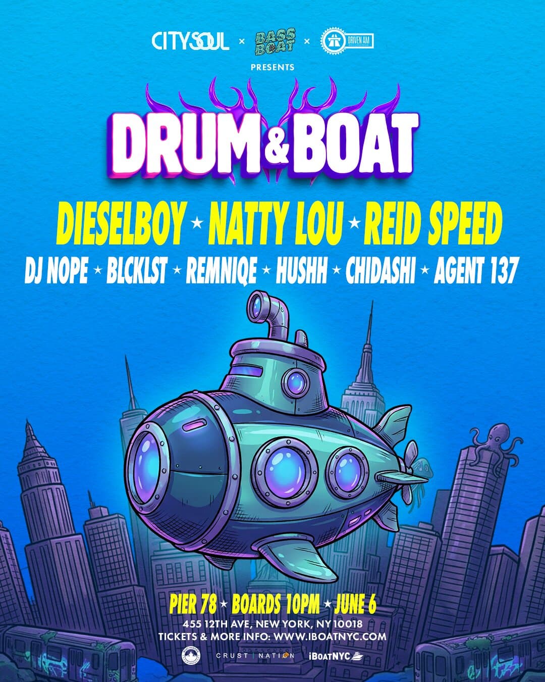 Drum & Boat with Natty Lou, Reid Speed, Dieselboy