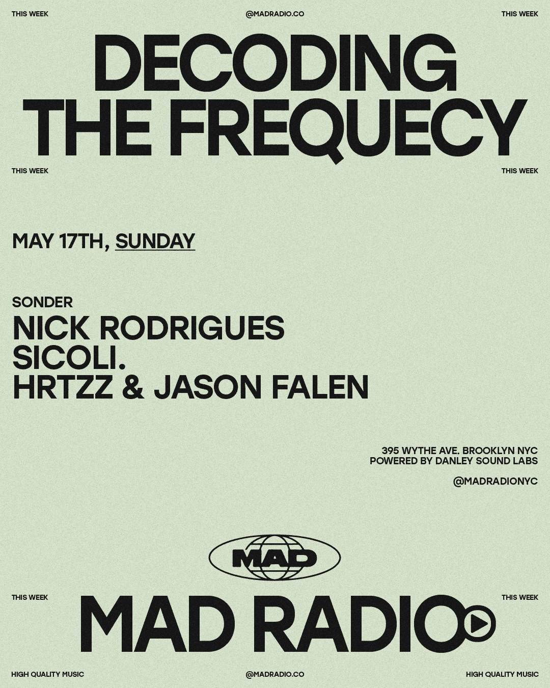 SONDER: Nick Rodrigues, sicoli. , HRTZZ & Jason Falen