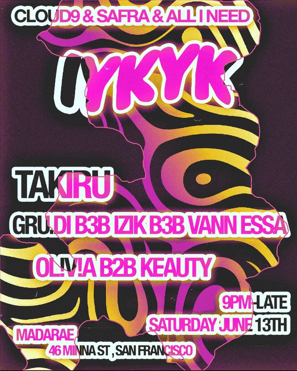 TAKIRU (INDIE-DANCE & DISCO) AT MADARAE