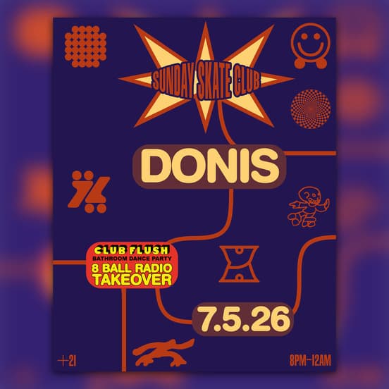 Sunday Skate Club feat. Donis & 8 Ball Radio Takeover in Club Flush (skate)