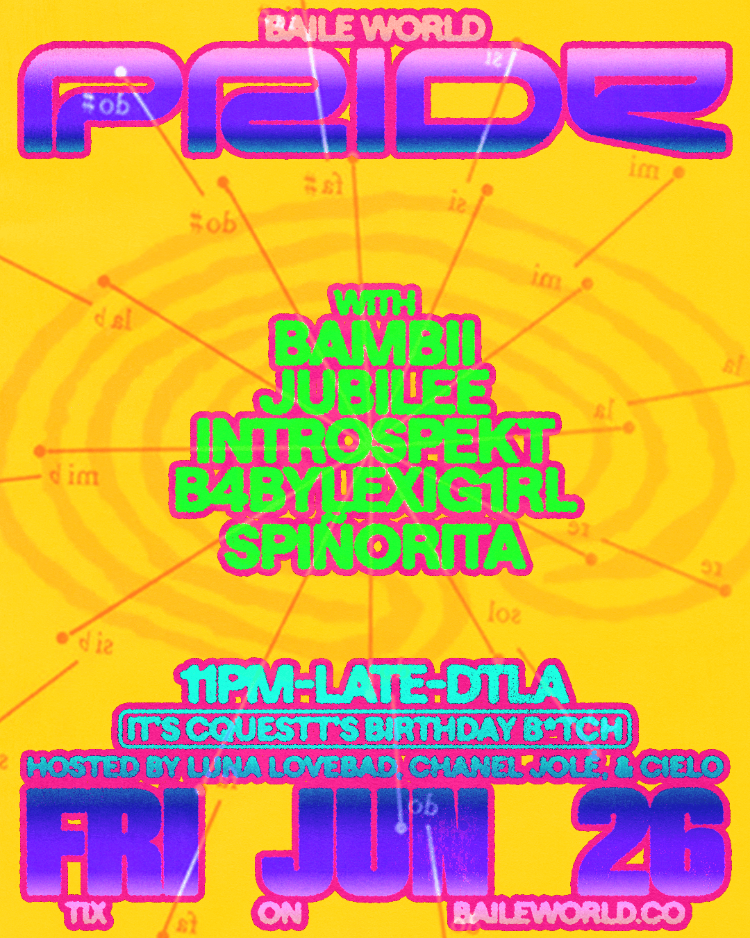 BAILE WORLD Pride ft Bambii, Jubilee, Introspekt, & More