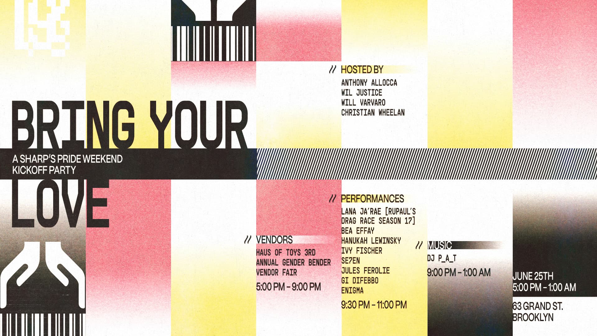 Bring Your Love: A SHARP'S Pride Weekend Kickoff Party + Haus of Toys Vendor Fair