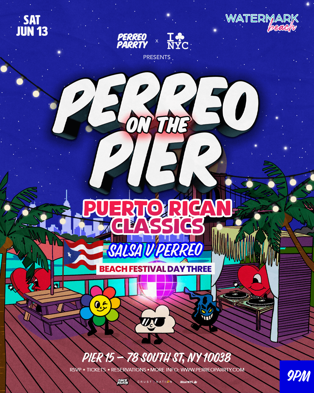 PUERTO RICAN NIGHT SALSA vs PERREO ON THE PIER - REGGAETON PARTY