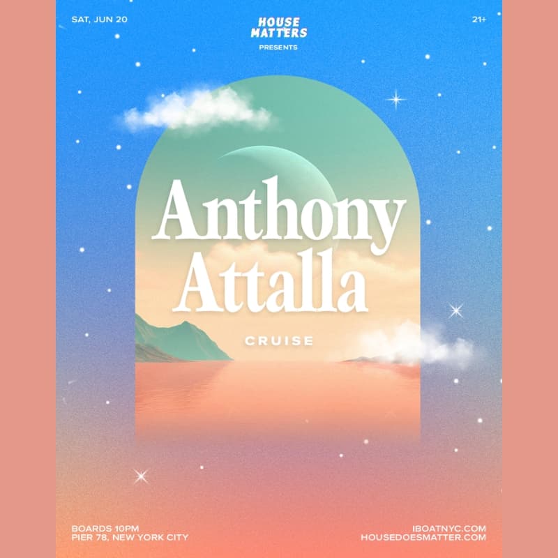 Joonbug Presents: iBoatNYC - House Matters: Anthony Attalla Boat Party