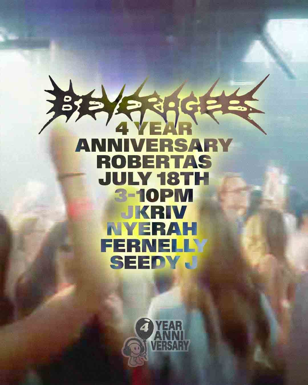 BEVERAGES 4 YEAR ANNIVERSARY
