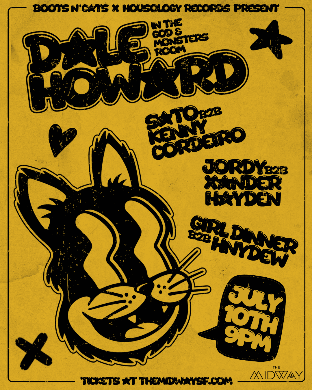 Boots N' Cats & Housology Records presents Dale Howard